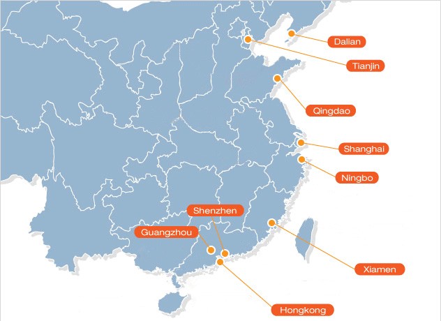 chinese-main-shipping-ports