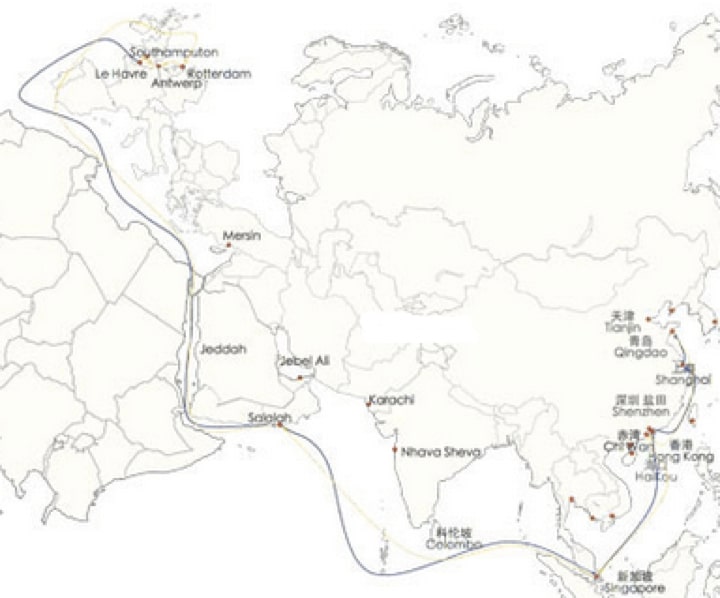 shipping-routes-from-china-to-europe